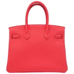 Premium Hermès Replica - Birkin 30 Rose Texas Clemence Palladium HW Back