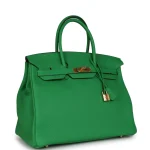 Premium Hermès Replica - Birkin 35 Bambou Togo Gold HW Side1