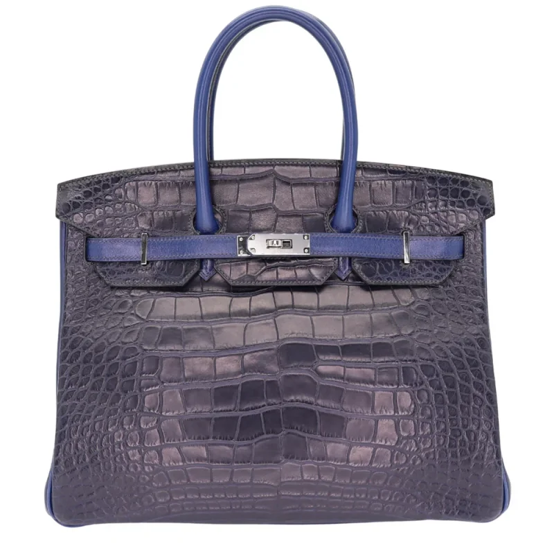 Premium Hermès Replica - Birkin 35 TriBleu Indigo Bag