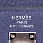 Premium Hermès Replica - Kelly 25 Retourne Bleu Navy Togo Palladium HW Logo