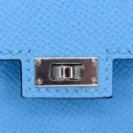 Premium Hermès Replica - Kelly Doll Picto Celeste Epsom Palladium HW Detail1