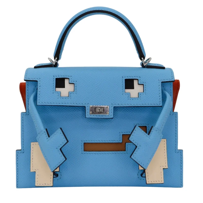 Premium Hermès Replica - Kelly Doll Picto Celeste Epsom