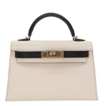 Premium Hermès Replica - Kelly II Sellier Mini Nata/Black